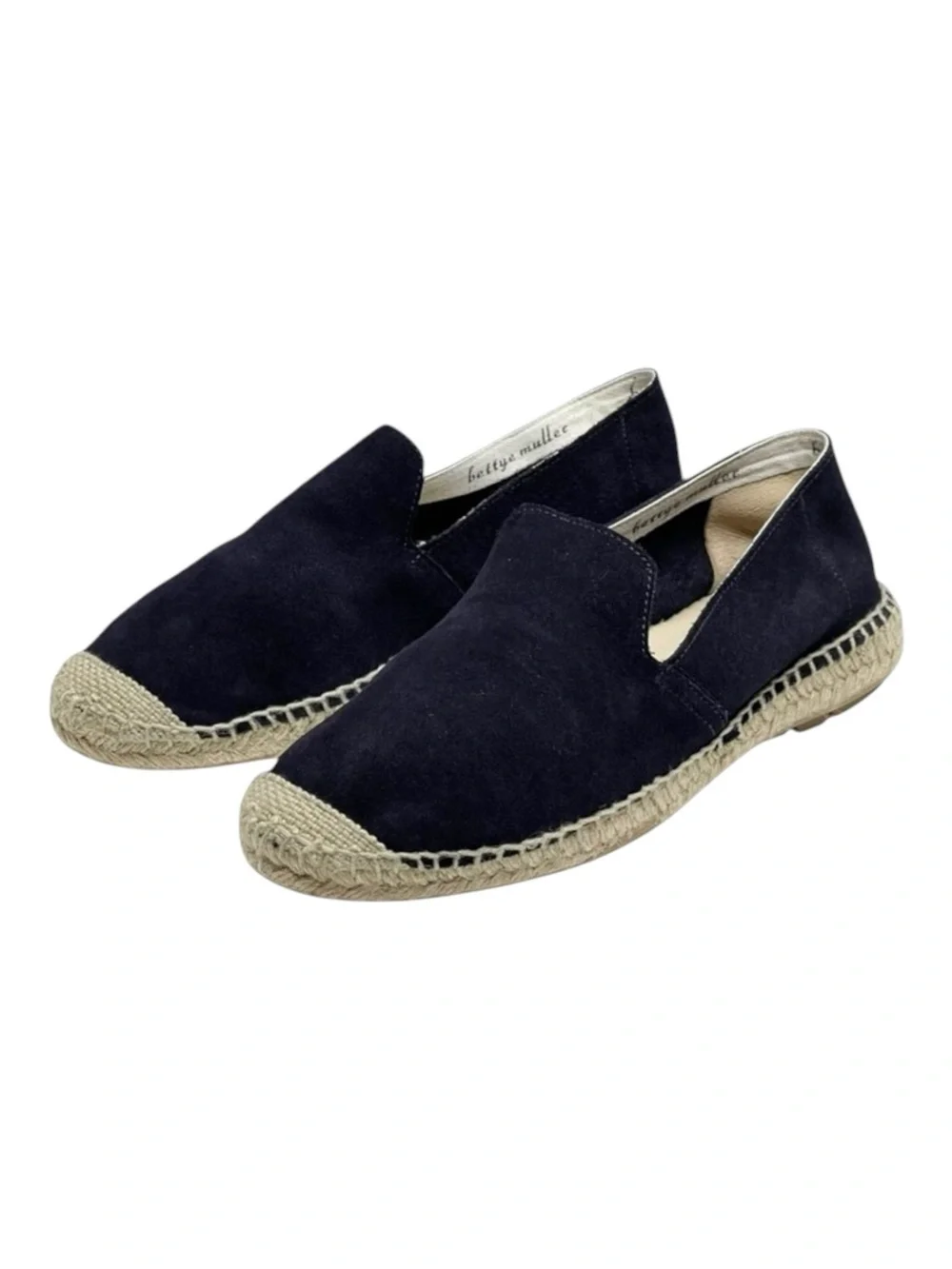 Bettye Muller ❤︎ Freestyle Suede Loafer Flats Espadrilles ❤︎ Navy ❤︎︎ 37 6.5M 7M